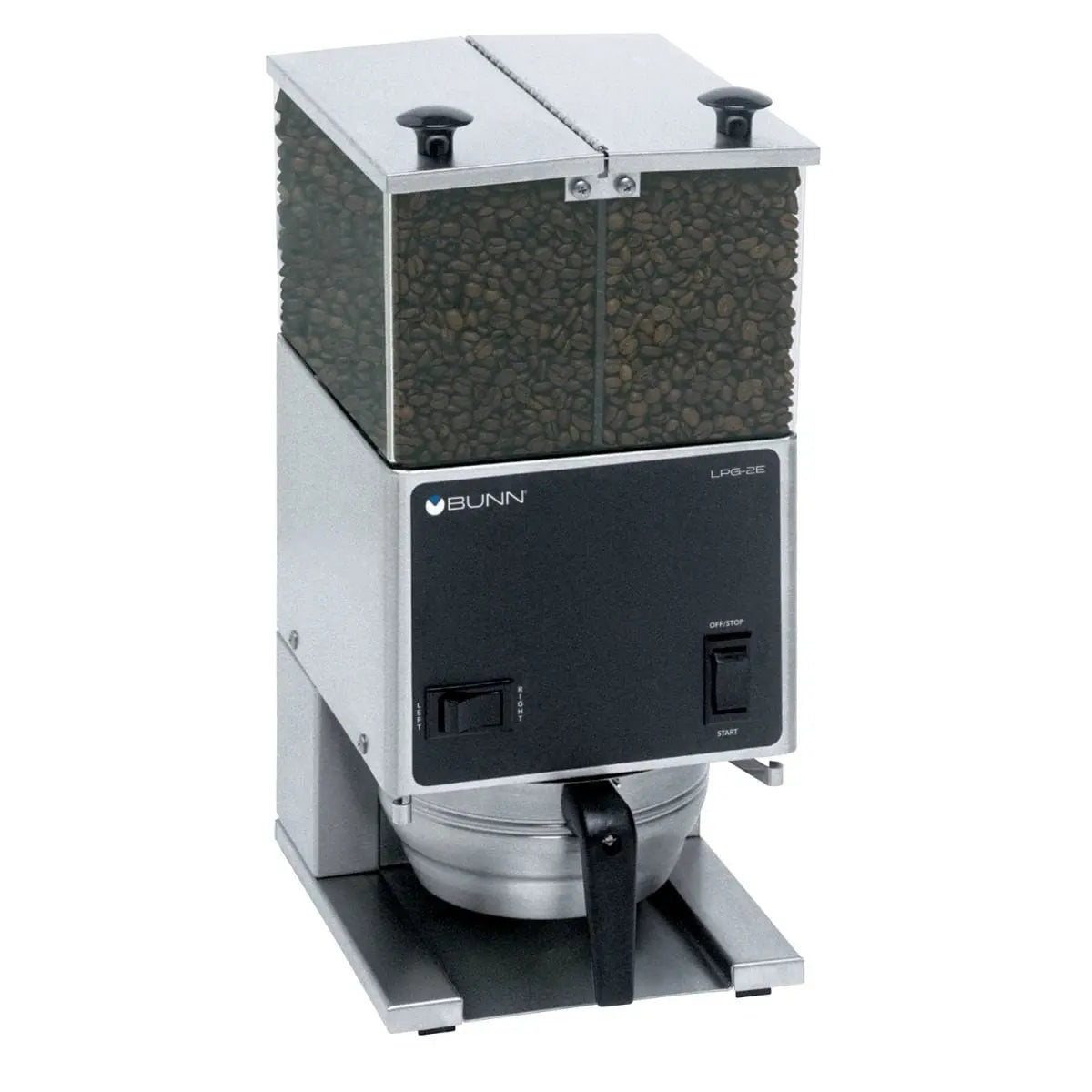 Bunn LPG-2E Low Profile Portion Control Coffee Grinder - Dual Hoppers 26800.0000 