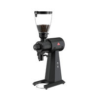 Mahlkonig EK43 allround coffee grinder in matte black with the standard 1200g bean hopper