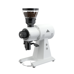 Mahlkonig EK43S short-body coffee grinder in matte white with 98mm flat burrs