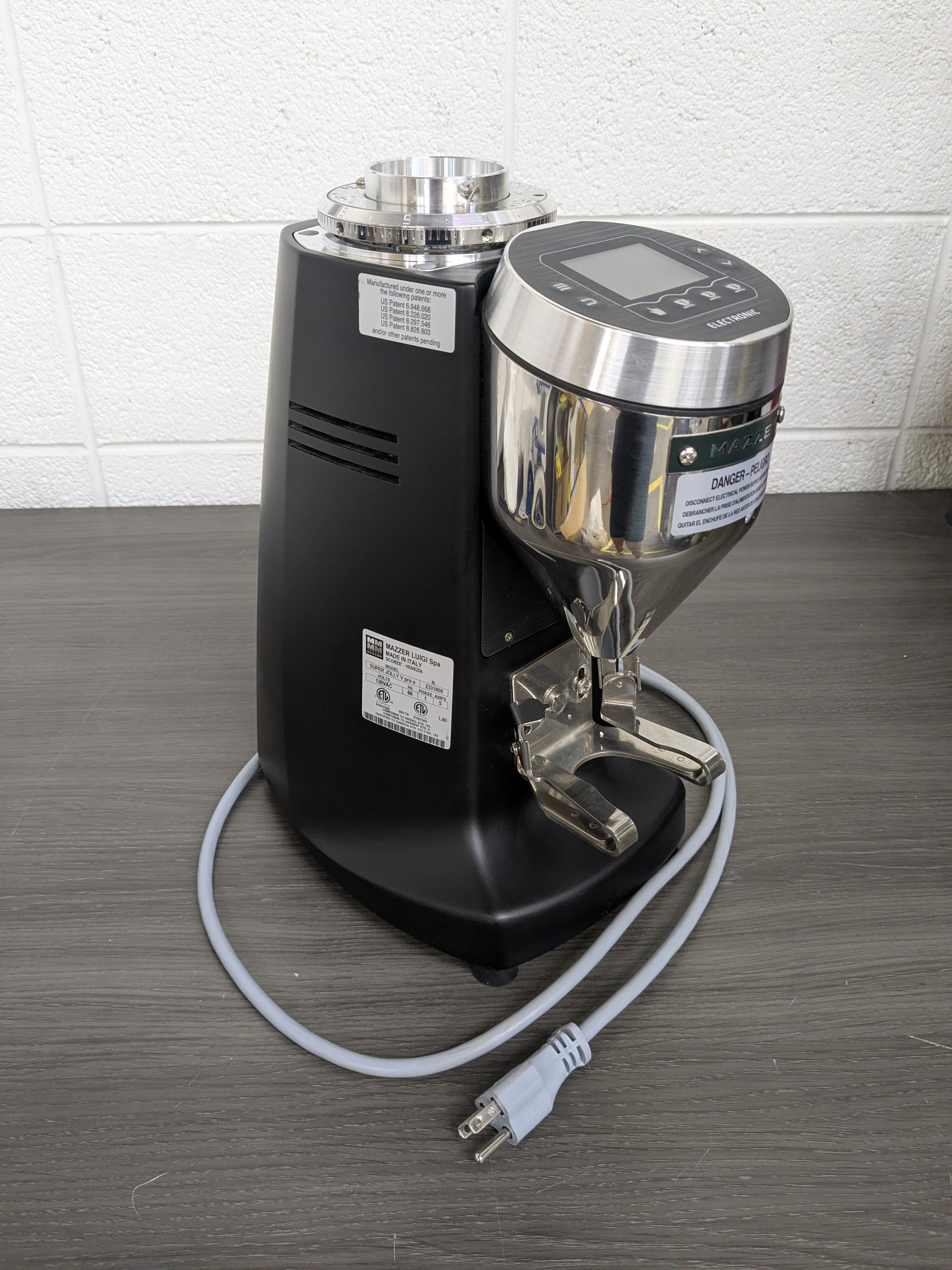 OPEN BOX Mazzer Super Jolly V Pro Electronic Espresso Grinder - Black - S#2331809