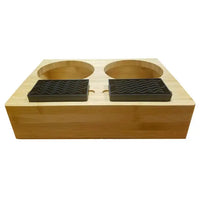 Bamboo Double Coffee Airpot Rack 