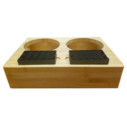 Bamboo Double Coffee Airpot Rack 