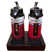 Bamboo Double Coffee Airpot Rack 