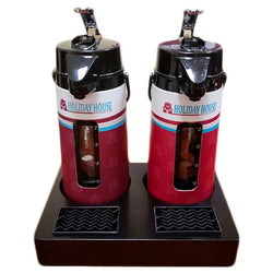 Bamboo Double Coffee Airpot Rack 