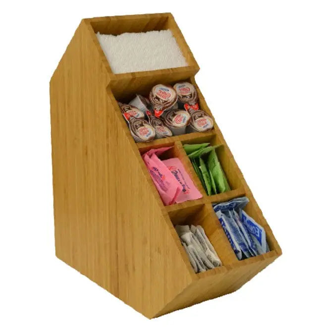 Bamboo 6 Section Condiment Rack & Organizer 