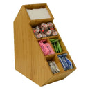 Bamboo 6 Section Condiment Rack & Organizer 