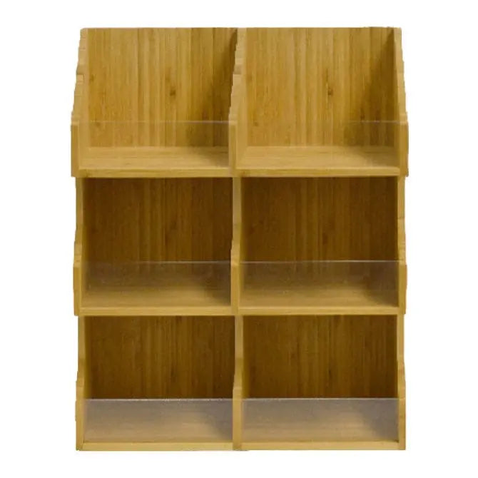 Bamboo 6 Section Vertical Condiment Organizer 