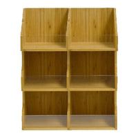 Bamboo 6 Section Vertical Condiment Organizer 