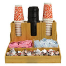 Bamboo 6 Section Condiment & Cup Rack 