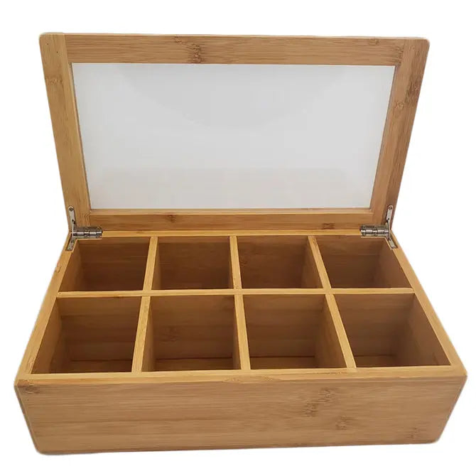 Bamboo 8 Section Tea Box 