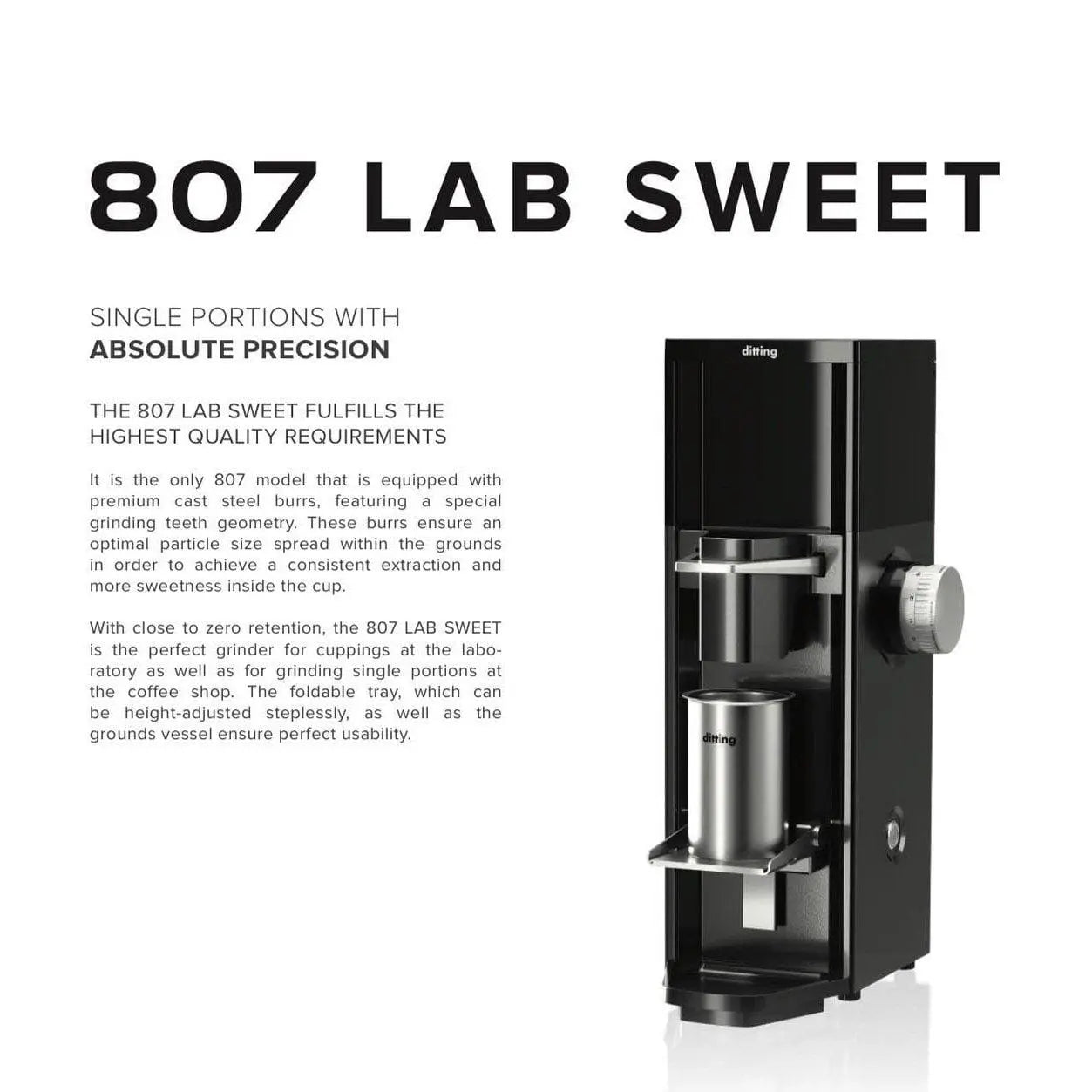 Image of Ditting 807 Lab Sweet Coffee Grinder - Voltage Coffee Supply™