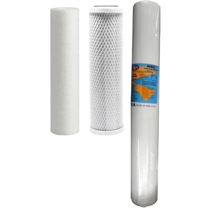PREMIUM Triple Water Filter Kit Replacement Cartridges