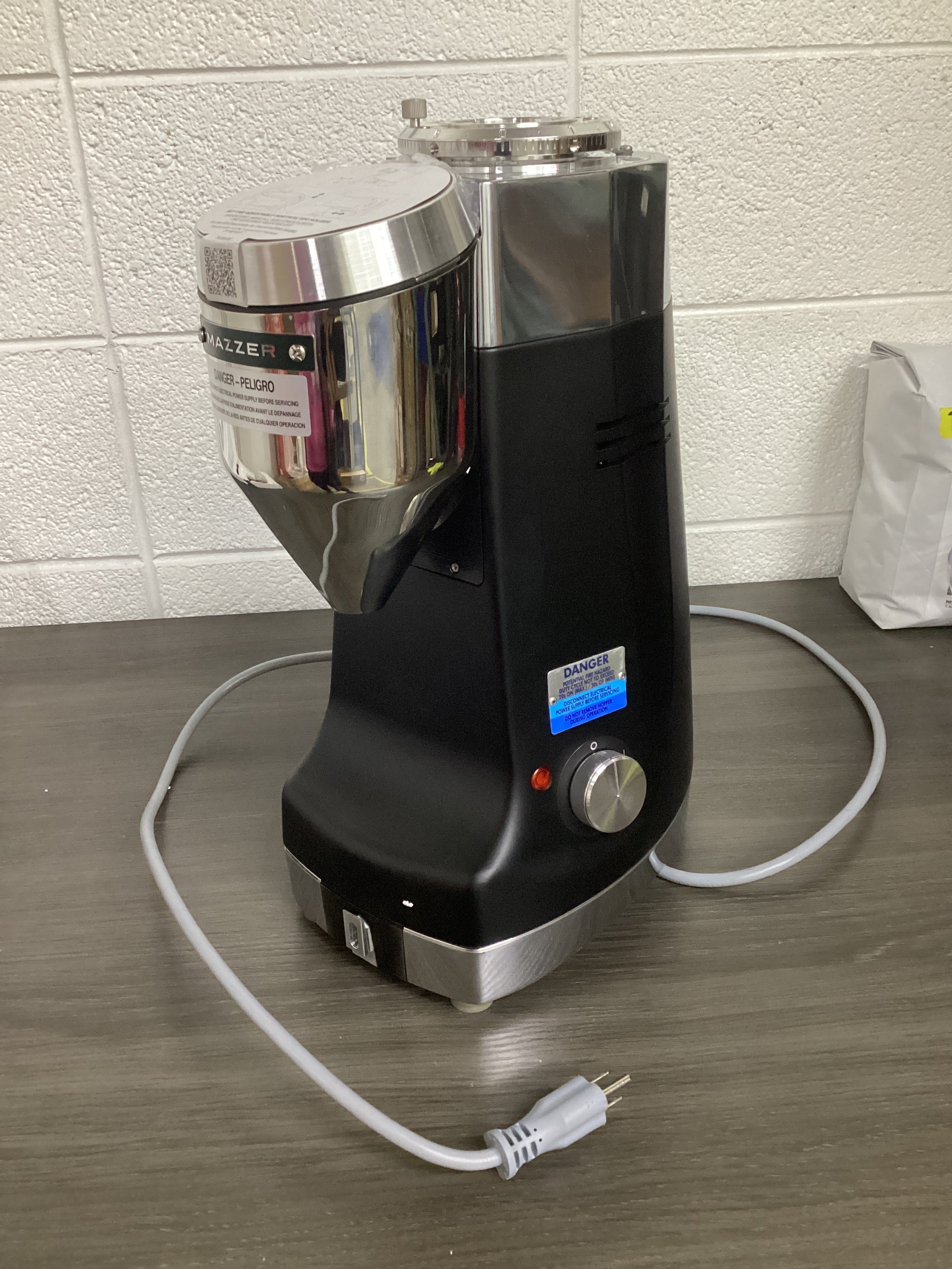 OPEN BOX Mazzer Kony Sg Grind-by-Weight Commercial Espresso Grinder - Black - S#2523306