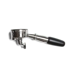 Image of La Marzocco Double Spouted Portafilter Fixed Spout Wood Maple Walnut Stainless - Voltage Coffee Supply™