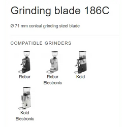 Image of Mazzer Kold Robur Electronic Grinder Conical Burr Set 186C 71mm - Voltage Coffee Supply™