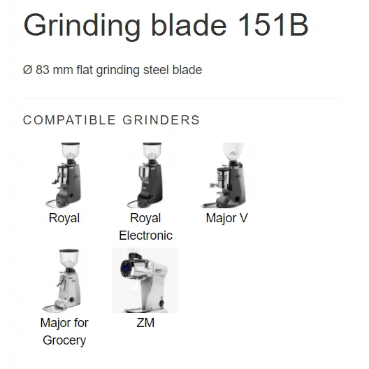 Image of Mazzer Major Royal ZM Grinder Burr Set 151B 83mm - Voltage Coffee Supply™
