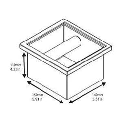 Rhino Coffee Gear Rhino Knock Box Open Bottom Chute - 6.62"W x 4.25"H Knockboxes
