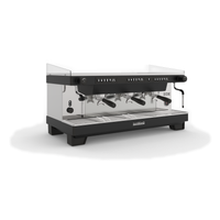 Voltage Coffee Supply™ Sanremo Zoe Competition Volumetric Espresso Machine 3 Group Black and Stainless Steel Front View