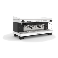 Voltage Coffee Supply™ Sanremo Zoe Competition Volumetric Espresso Machine 3 Group White & Black Front View