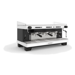 Voltage Coffee Supply™ Sanremo Zoe Competition Volumetric Espresso Machine 3 Group White & Black Front View