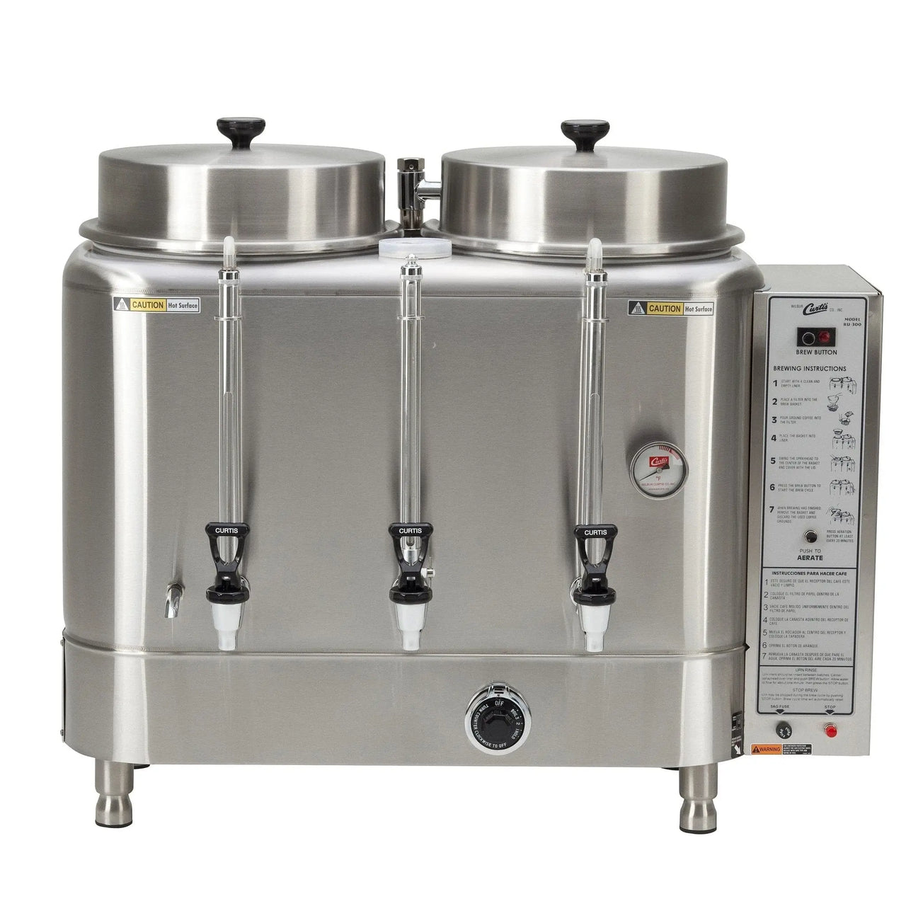 Image of Wilbur Curtis RU-600-12 Twin 6.0 Gallon Automatic Coffee Urn - Voltage Coffee Supply™